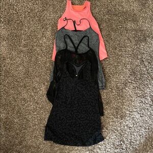 Set of Three Women's Tank Tops - Black, Gray, Pink